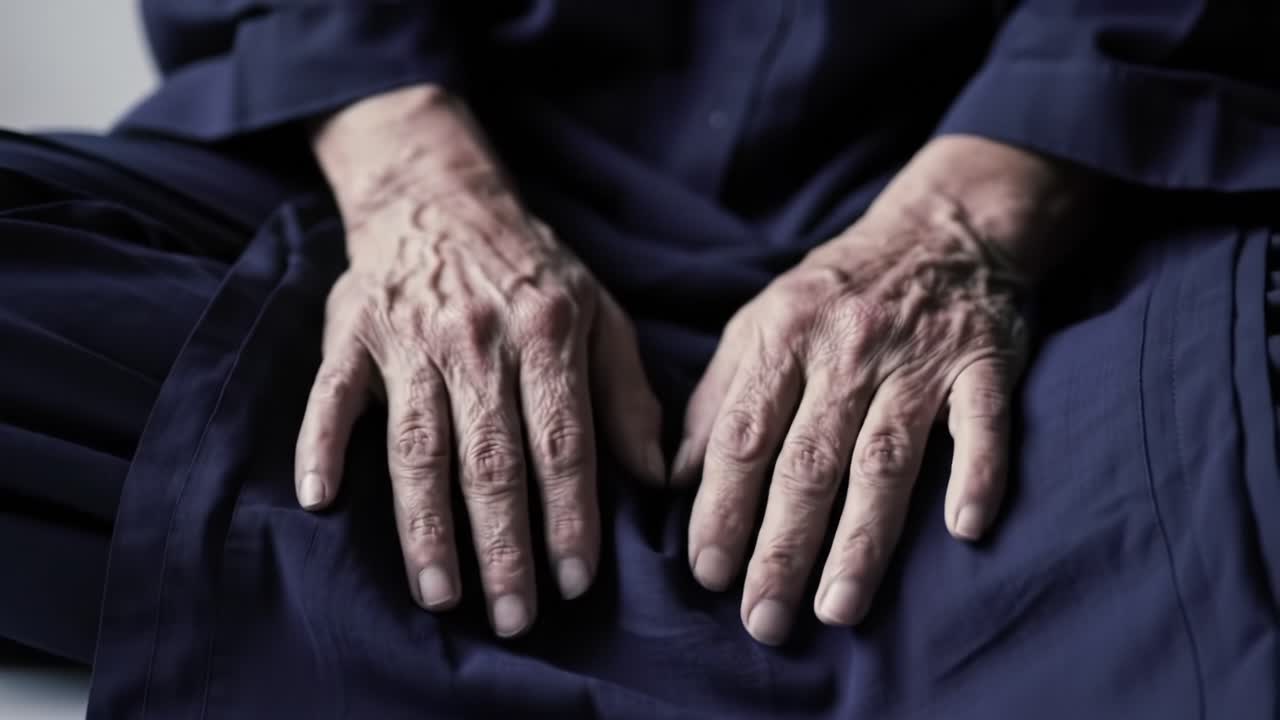 A Deep Connection to Tradition: The Powerful Expressions of Aging Hands in Calm Meditation, Captured Across Time and Motion