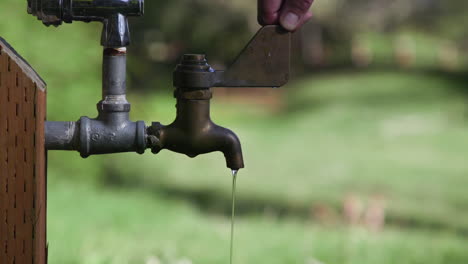 outdoor water spigot at park