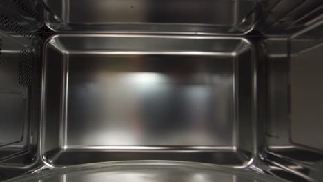 empty microwave oven interior