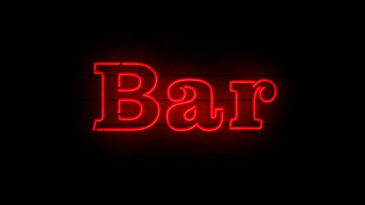 Bar neon sign