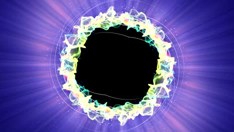 las partículas mágicas anillo fondo abstracto, animación, renderización, bucle