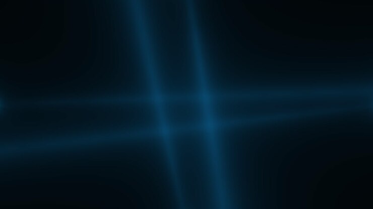 animation bevægelsesblå glødende spotlight stråler på mørk baggrund i fase 3