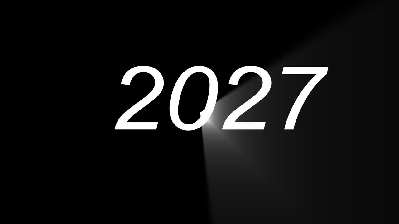 2027 animación de texto gráficos de movimiento