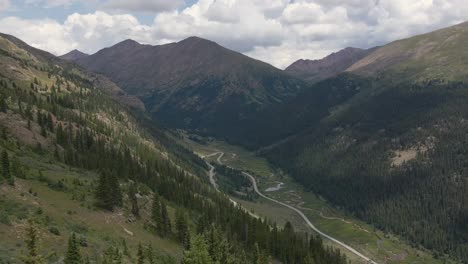 aerial footage from colorado mountains. intro video