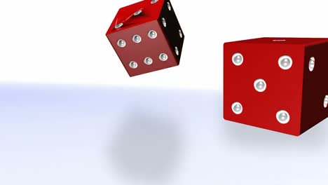 animación de video de acciones de los dados en movimiento.