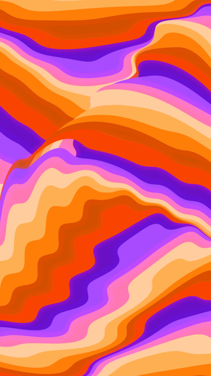 An animation of a Hand drawn colorful groovy psychedelic background
