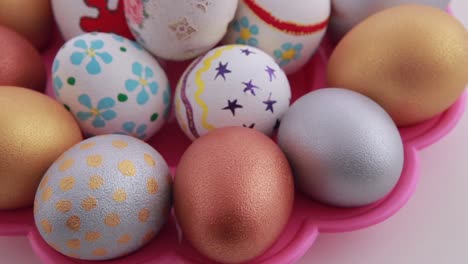 colorful decorated easter eggs