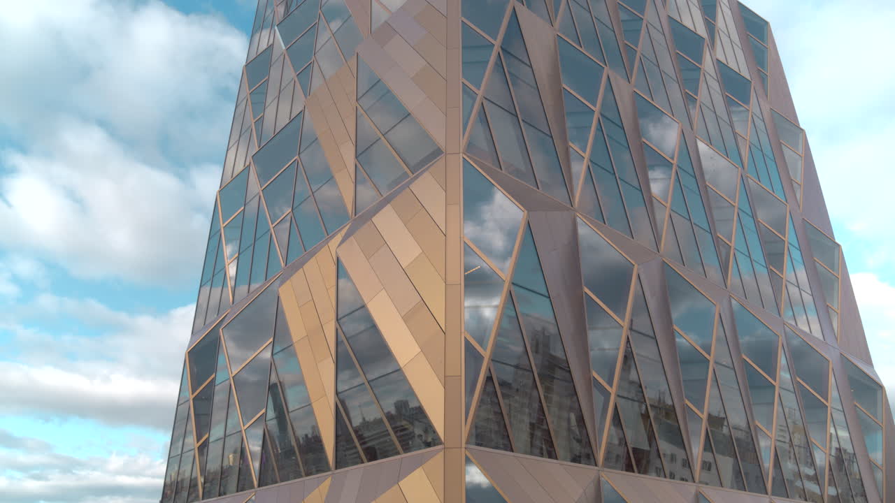 detalle de un rascacielos arquitectónico moderno