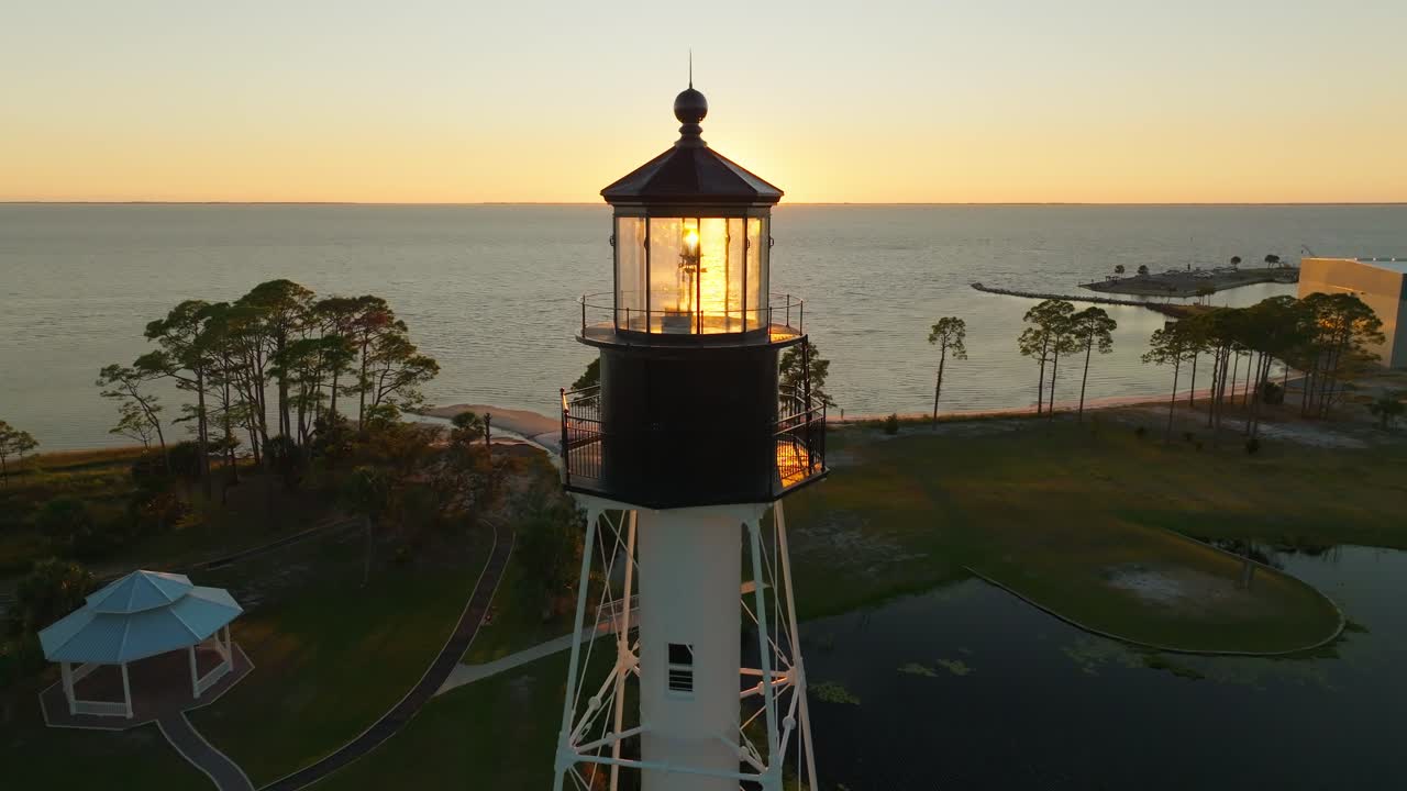 포트 세인트의 케이프 샌 블라스 등대 의 드론 비행