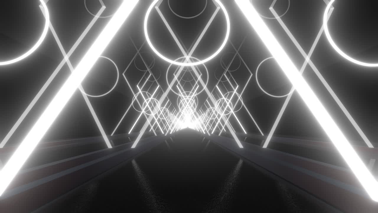 Neon Glowing Tunnel