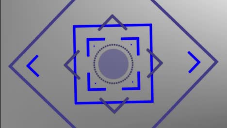 animación del texto de inicio de la prensa sobre formas geométricas de neón sobre fondo gris
