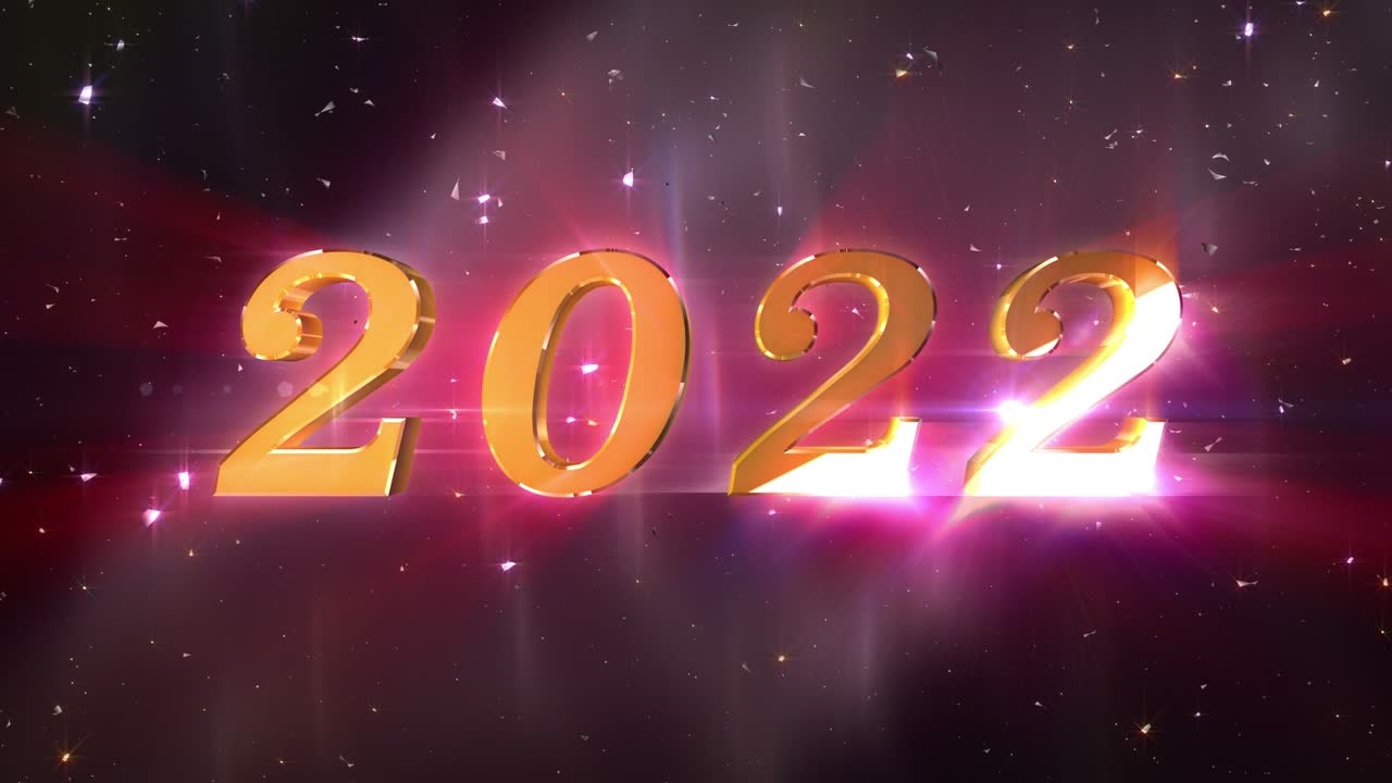 animación de apertura del nuevo año 2022 en 4k