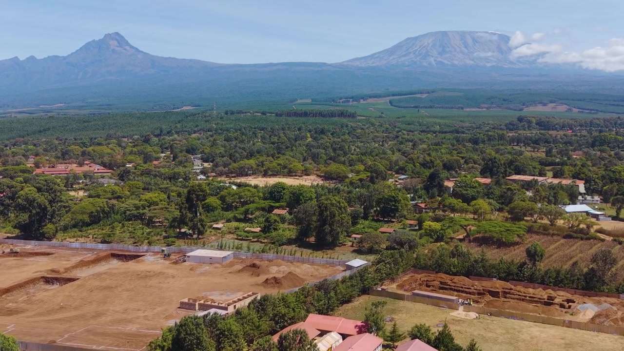 Loitokitok Kilimanjaro Amboseli Kenia África Sabana de tierras secas, asentamiento rural de la aldea de Loitokitok