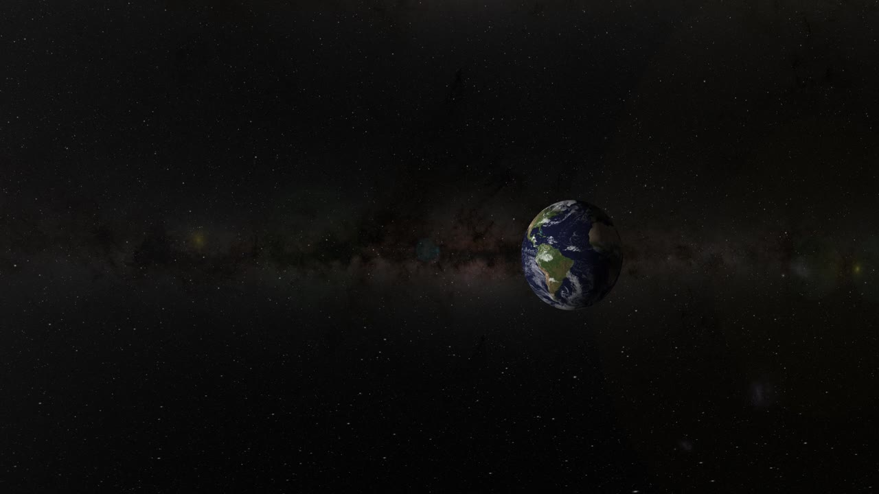 animación de la tierra girando en el cosmos