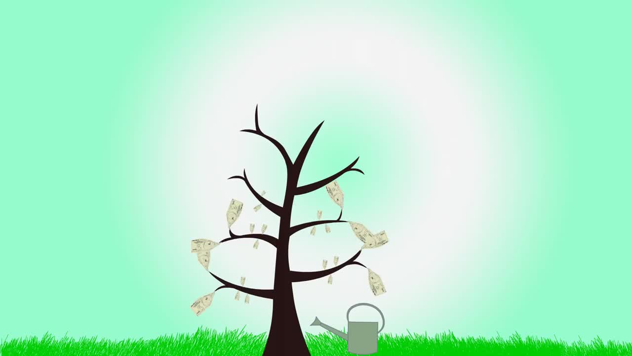 달러로 된 나무