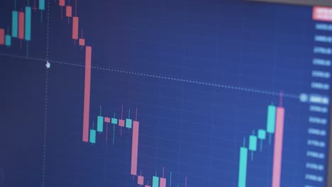 graph of online cryptocurrency. crypto prices on the stock market.