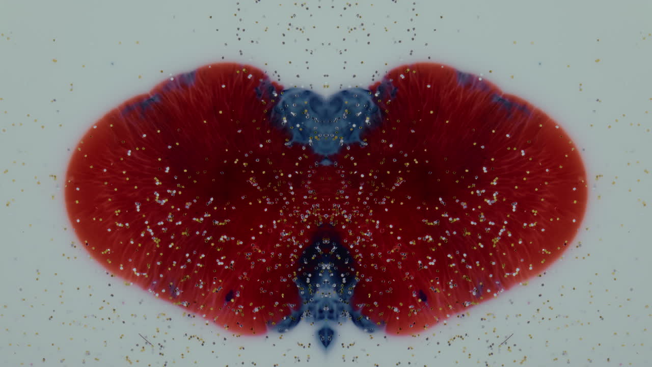 Abstract Ink Art with Glitter