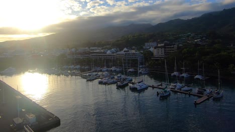 Papeete cruise ship terminal at the Quai d'honneur, Gateway to the beautiful Tahitian island