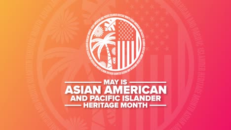 mayo es el mes del patrimonio asiático americano y de las islas del pacífico. animación de vacaciones planas. diseño gráfico de movimiento. imágenes de bucle 4k, hd.