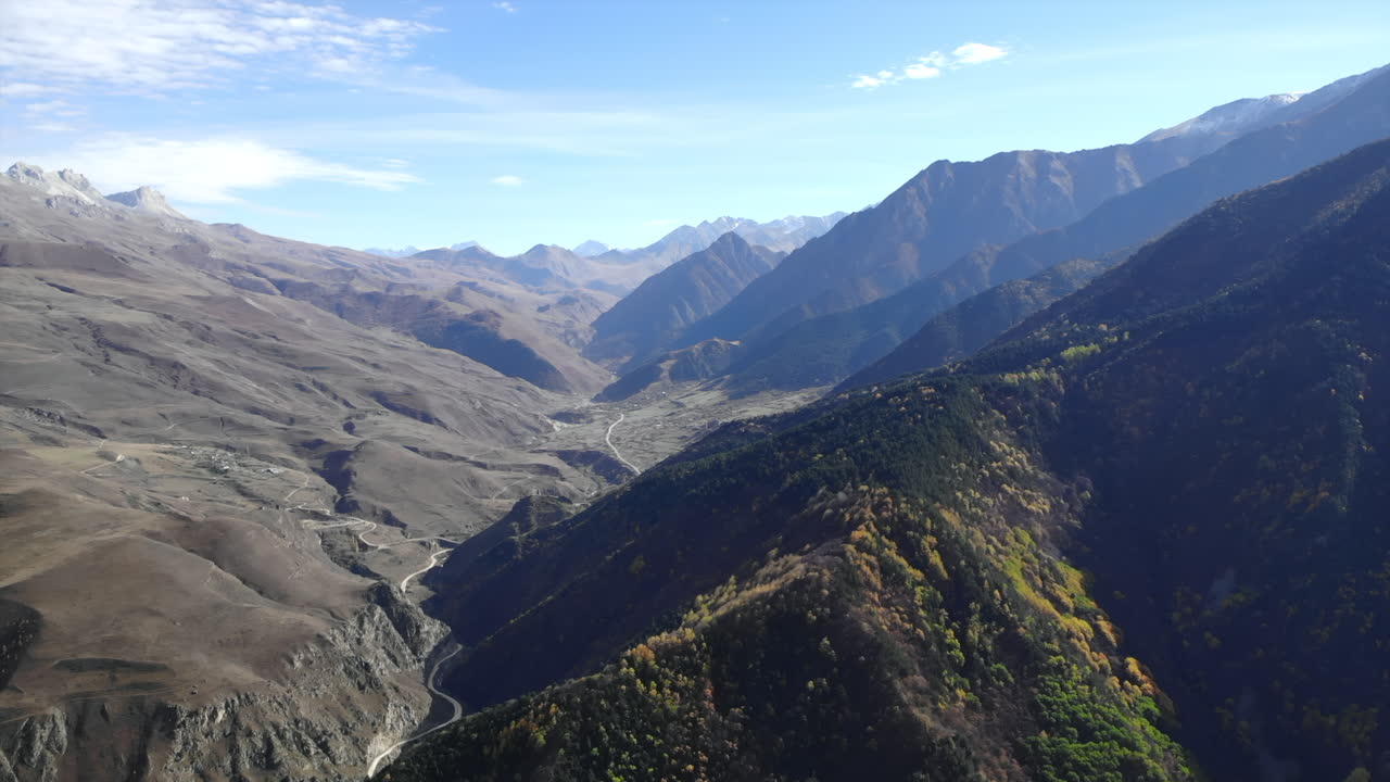 paisaje panorámico de valle de montaña