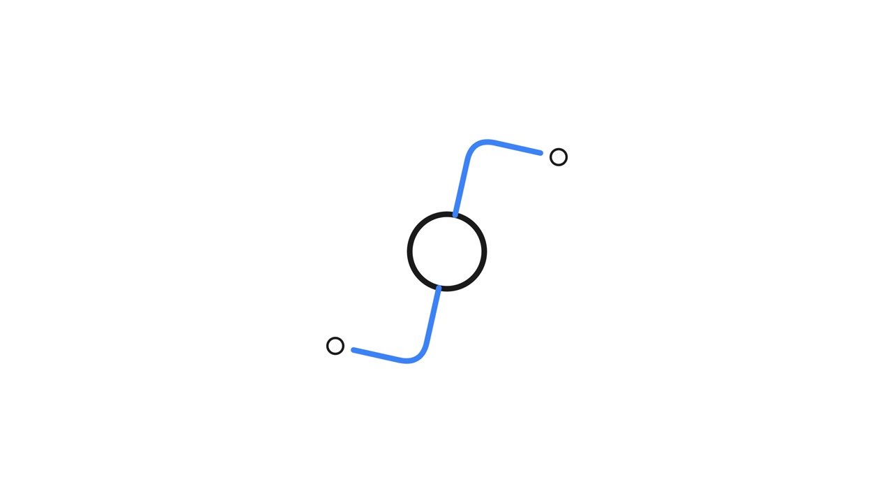 Animated Minimalist Graphic Drawing a Geometric Shape