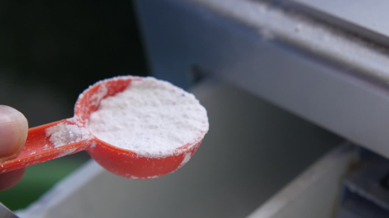 detergente para lavar ropa de medición en polvo