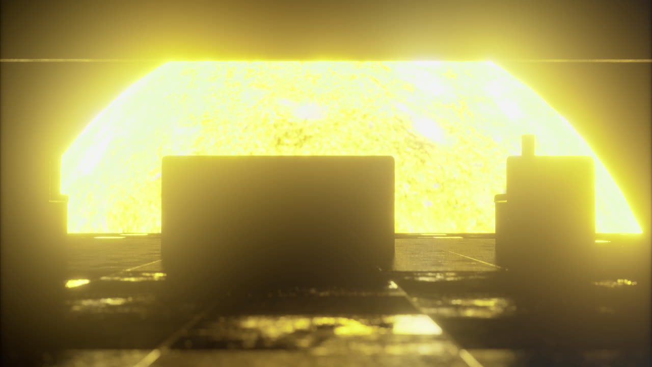 Sunlit Spaceship Control Room