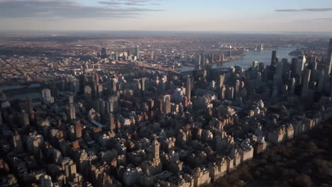 a nice sunset day with my drone in central park in new york city's biggest park