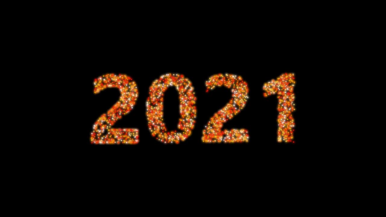 4k abstract loopable 2021 nuevo año partículas de fondo