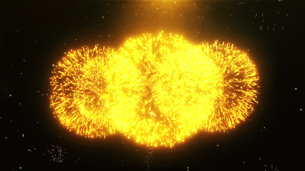 Diwali Greeting with Fireworks and Glitter