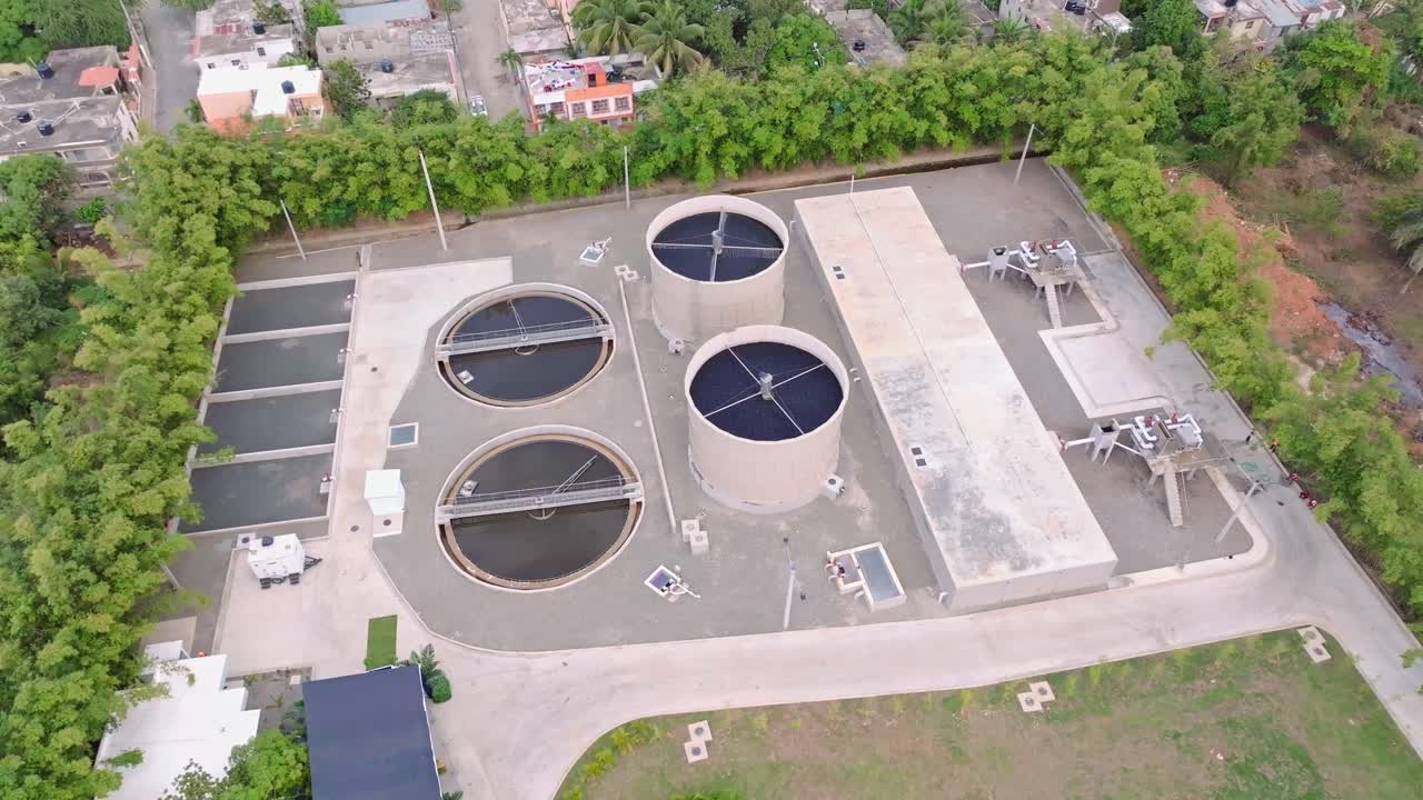 Sewage treatment facilities with water purification tanks, Prados de San Luis in Dominican Republic