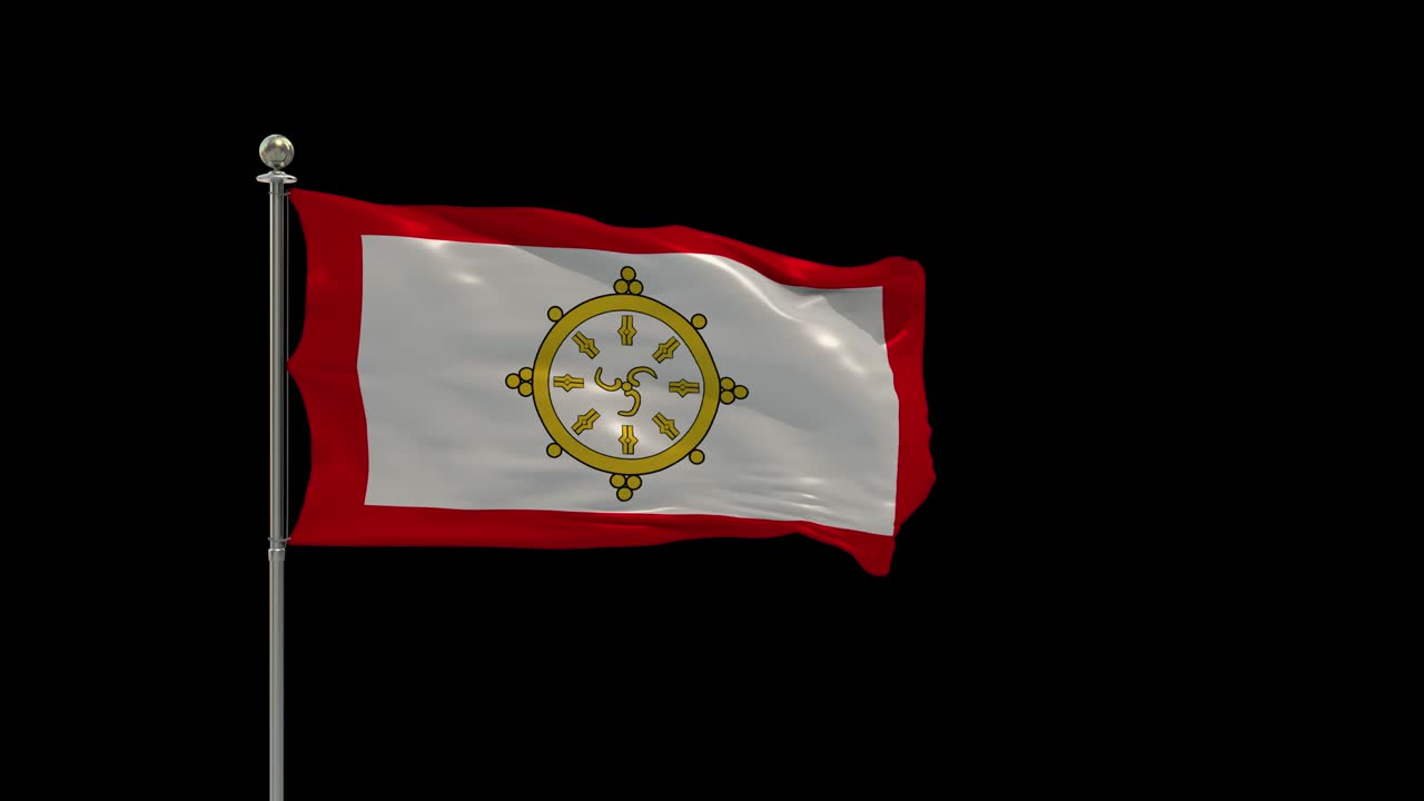 Sikkim Various Of Flags Waving National Flag On Pole, Table Flag