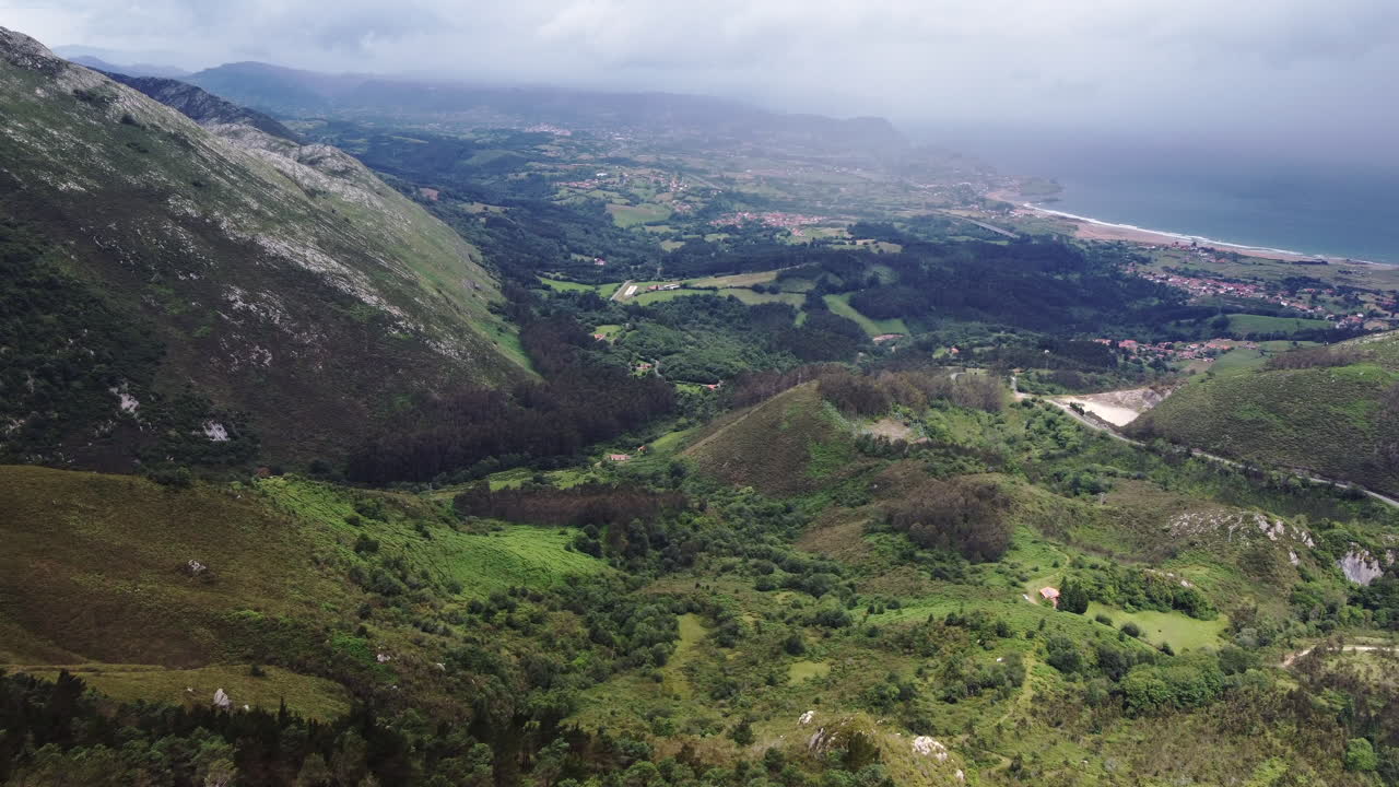 아스투리아스 지리 알프스 스페인 녹지 공중