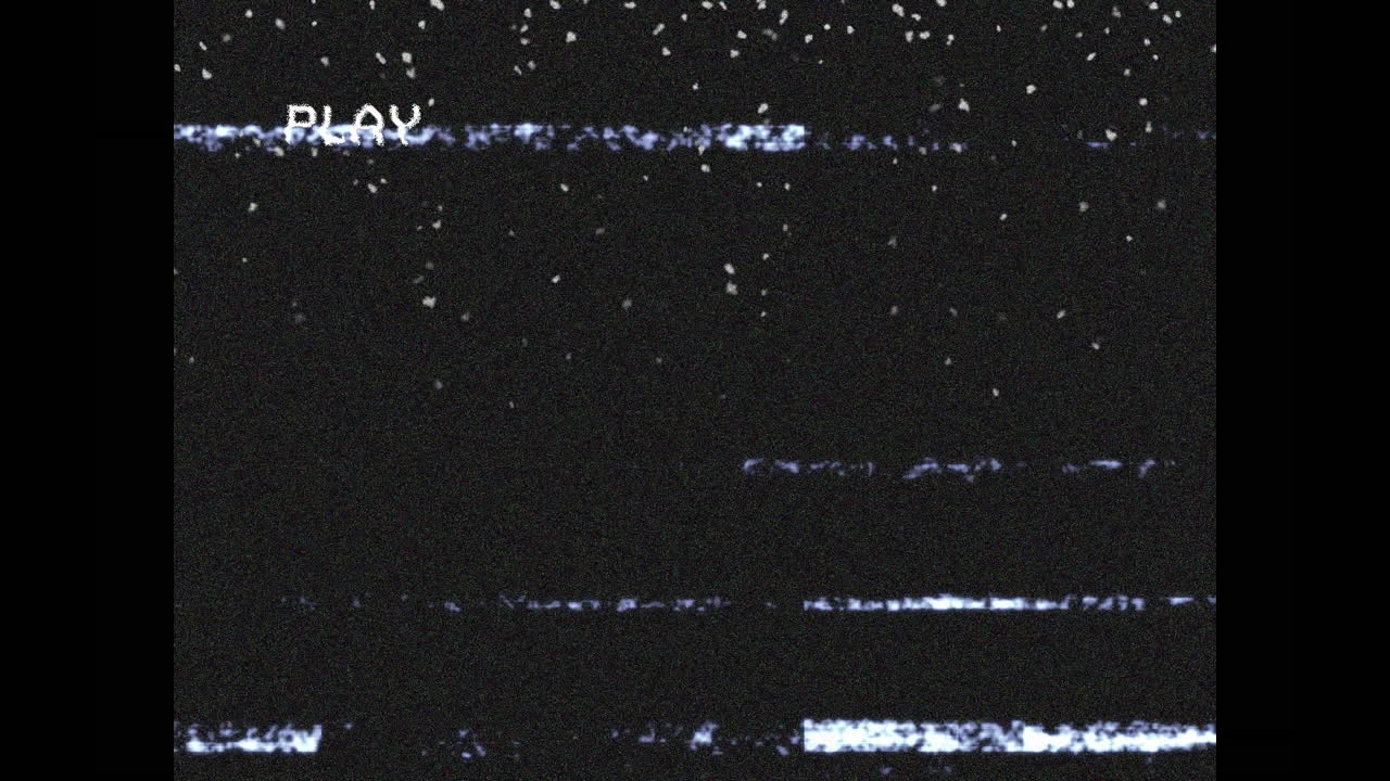 Animation of play digital interface on screen with glitch