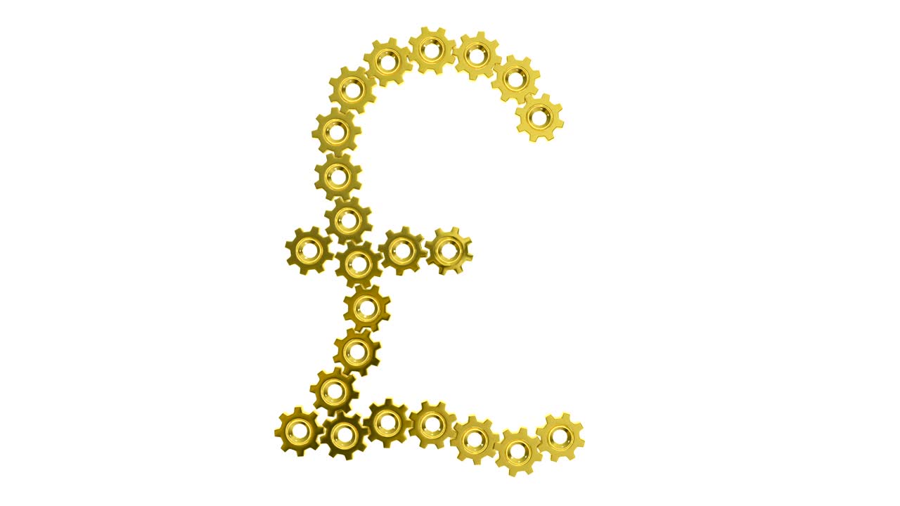 signo de libra esterlina en blanco