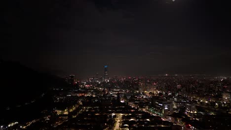hyper lapse city night view and architecture in chile