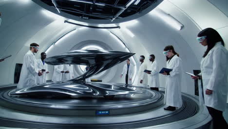 future vehicle prototype unveiled in high-tech research facility
