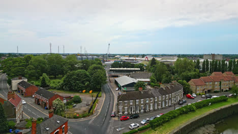 breathtaking aerial drone footage displays boston, lincolnshire: port, ships, saint botolph church , saint botolph’s bridge