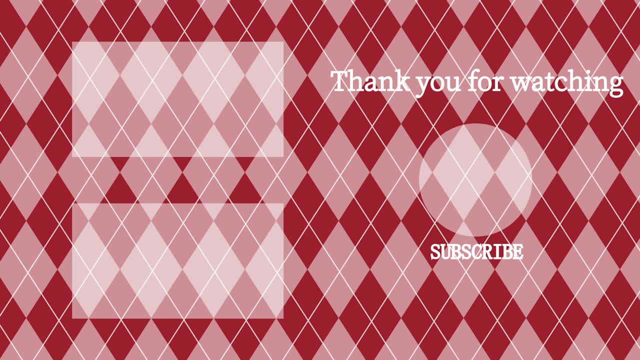 argyle 패턴 엔드 카드 엔딩 스크린 모션 그래픽