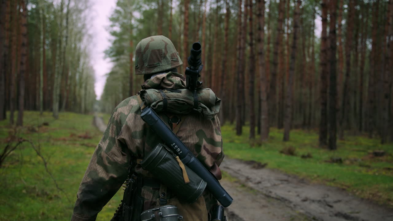 World War II Soldier in Forest