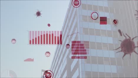 Coronavirus-digital-interface-against-tall-building