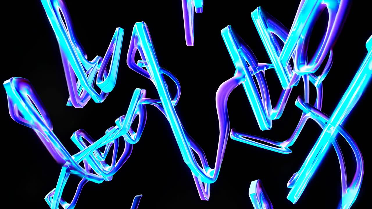 추상적인 네온 모양