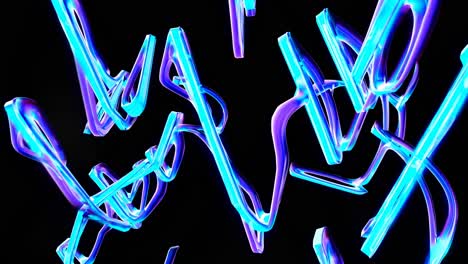abstract neon shapes