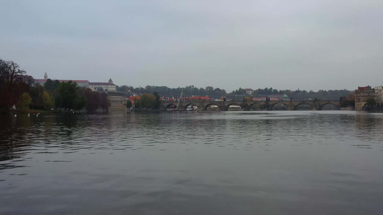 Veduta aerea cinematica di Praga, Repubblica Ceca