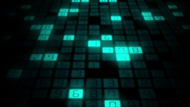 Abstract background with binary code
