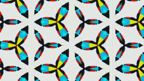 estrellas de tres puntas de colores impresas en desplazamiento de fondo blanco - animación