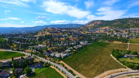 Kelowna,-British-Columbia,-Canada.-winery,-highway,-cars