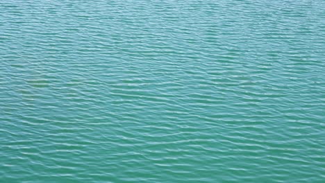 seamless drone view on turquoise lake water ripples close up. aerial view over sea or ocean with beautiful waves pattern landscapes view of endless aquamarine water in summer day