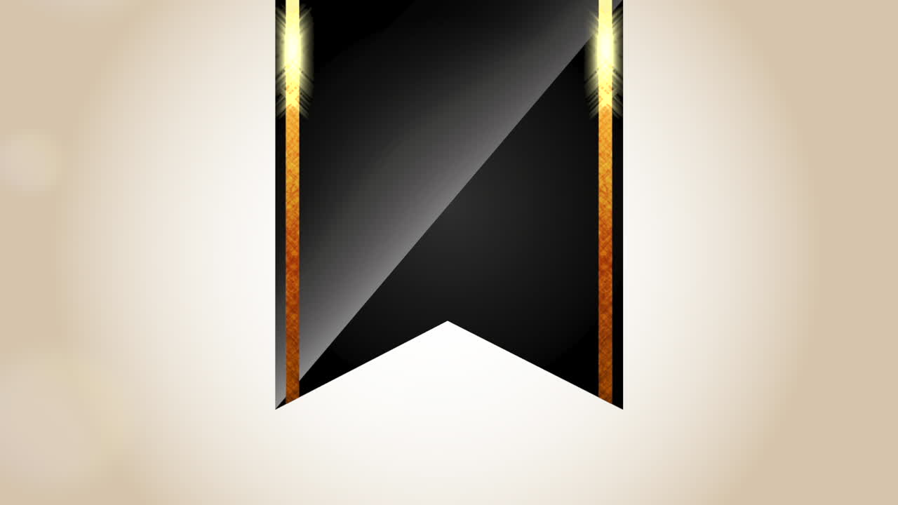 diseño gráfico de cinta negra y dorada