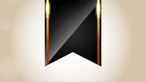 black and gold ribbon graphic design